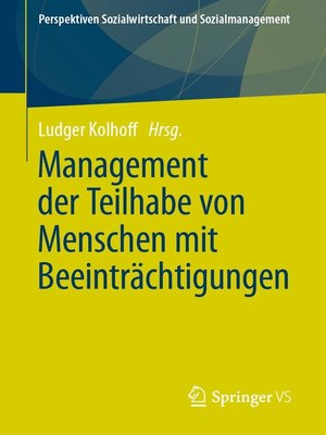 cover image of Management der Teilhabe von Menschen mit Beeinträchtigungen